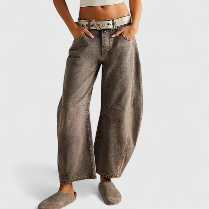 High Waist Faded Barrel Leg Jeans 4
