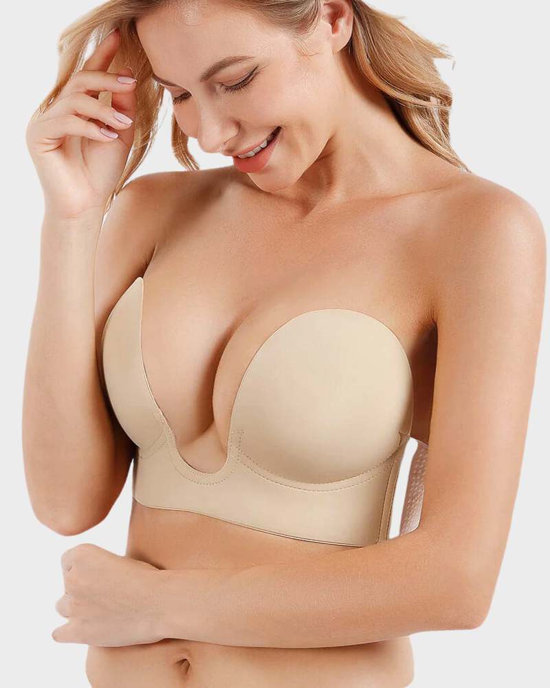 Backless Deep Plunge Adhesive Push Up Bra 5