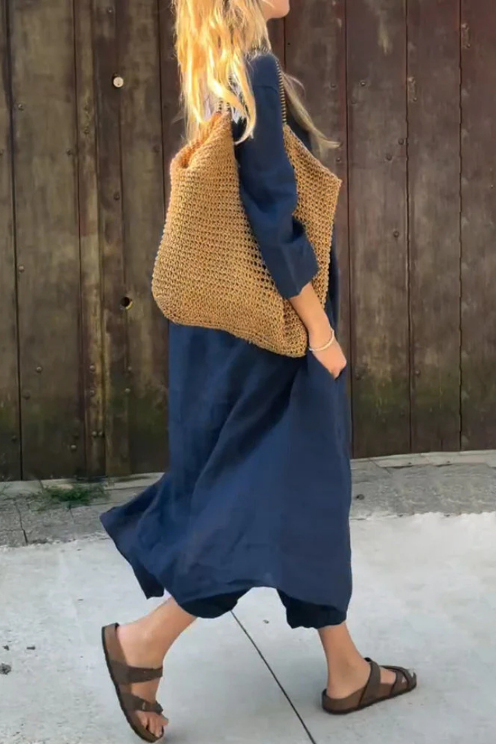 V-Neck Long Sleeve Tunic Top and Pants Two Piece Set 6
