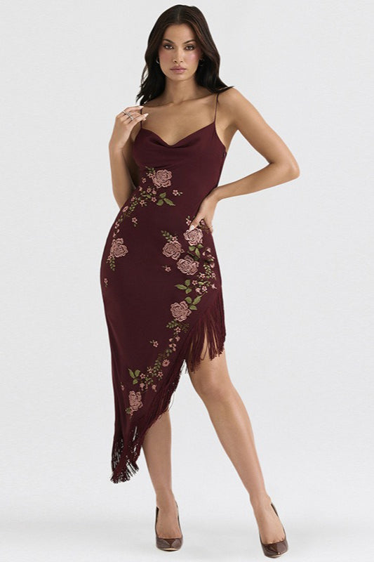 Embroidered Lace Bodycon Mini Dress
