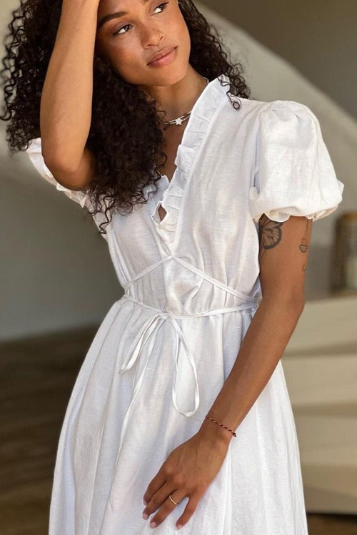 Deep V-Neck Dress