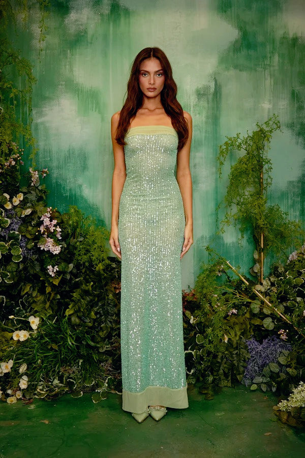 Sequin Strapless Bodycon Maxi Party Dress - View 6