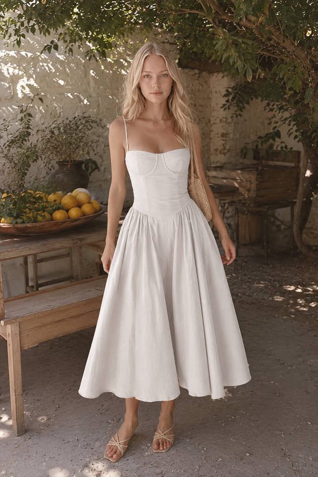 Vintage Washed Halter-Neck Satin Maxi Dress
