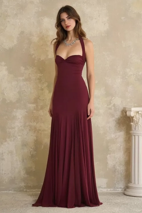 Backless Halter-Neck Dress