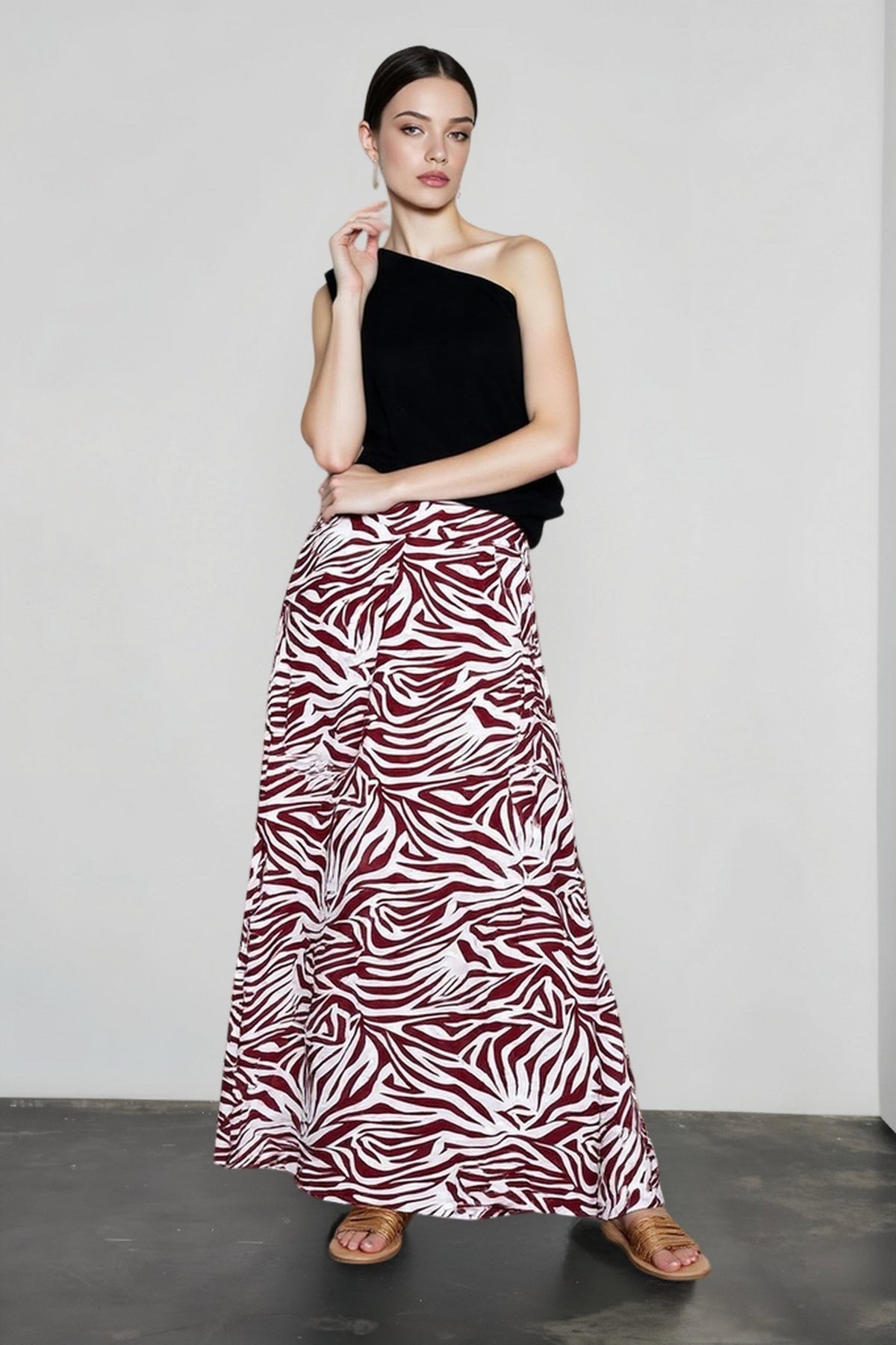 Zebra Print Umbrella Vacation Skirt