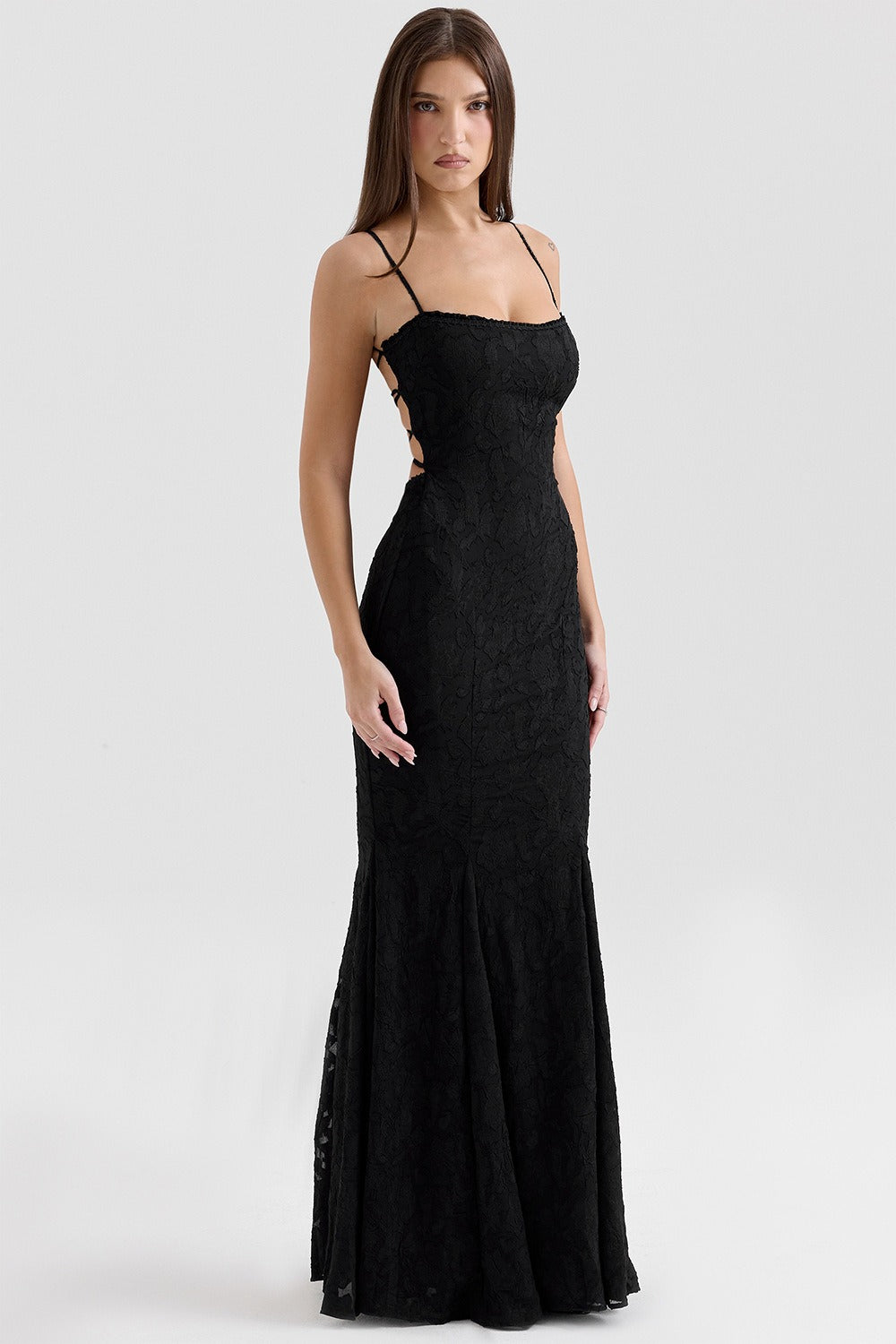 Backless Lace Maxi Dress