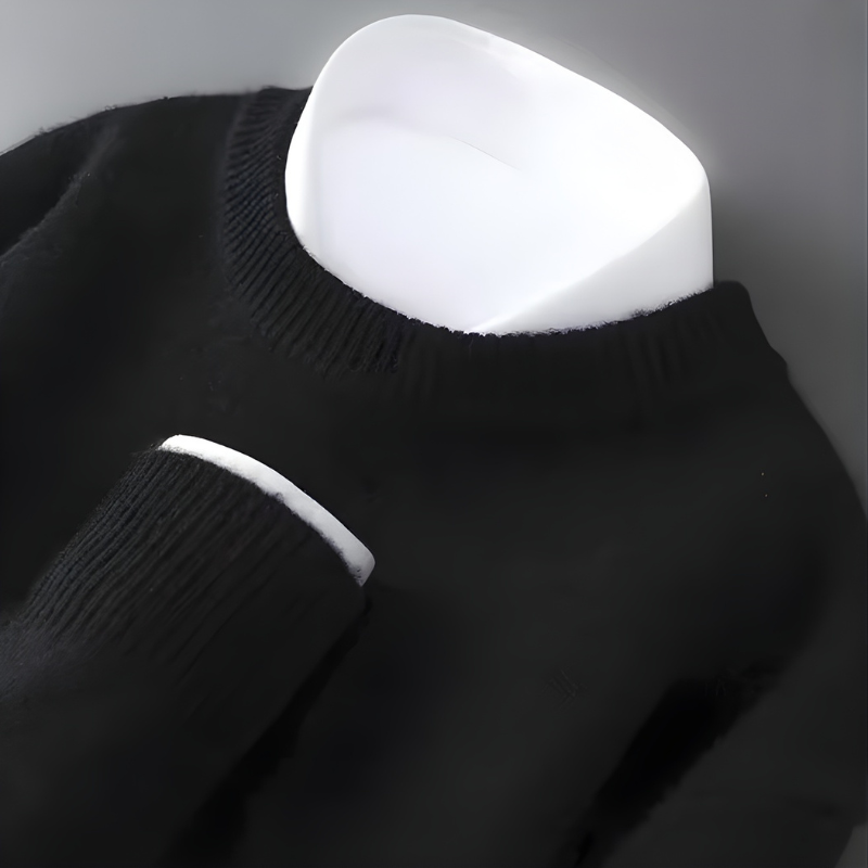 Mock Neck Long Sleeve Ribbed Knit Sweater 10