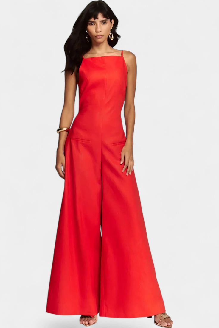 Square Neck Sleeveless Wide Leg Jumpsuit 7