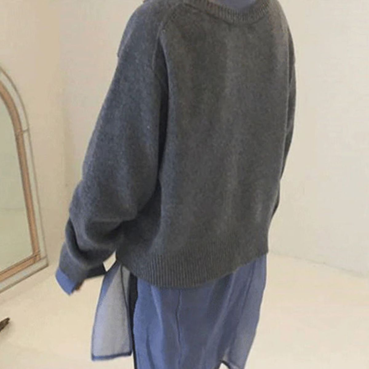 Button Front Drop Shoulder Knit Cardigan 7