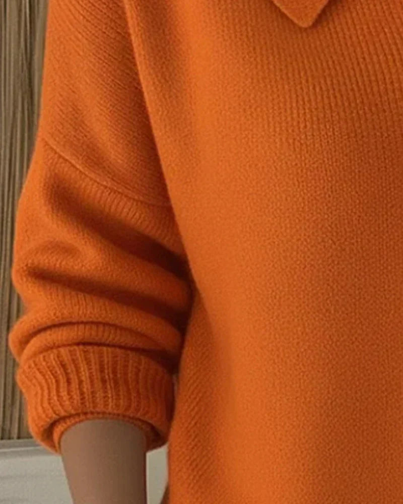 Collared Button Front Ribbed Knit Cardigan 6