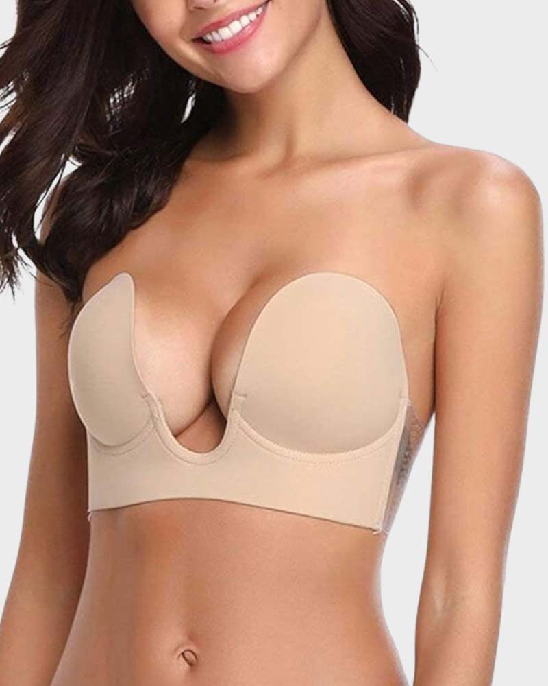 Backless Deep Plunge Adhesive Push Up Bra 3