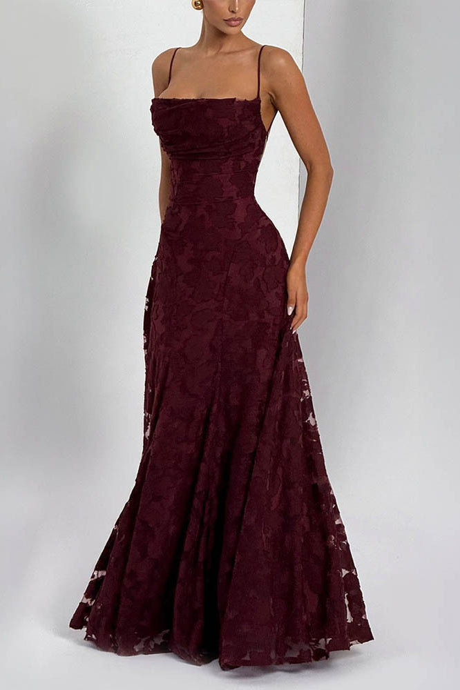 Backless Chiffon Maxi Dress - View 12