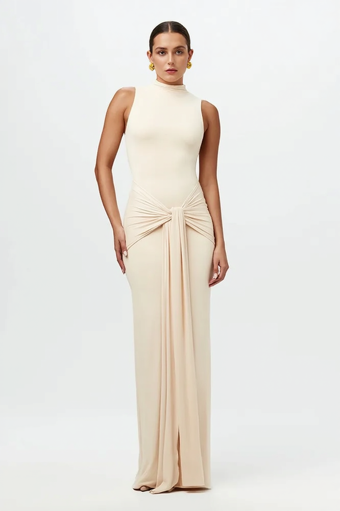 High Neck Sleeveless Tie Waist Wide Leg Jumpsuit 8