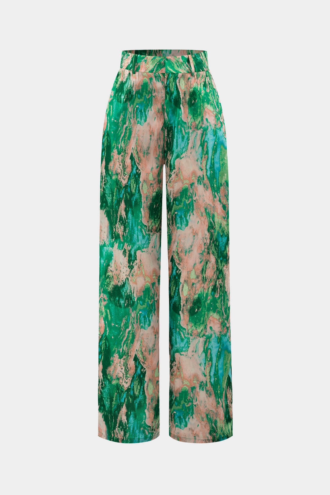 Marble Print High Waist Wide Leg Trousers 5
