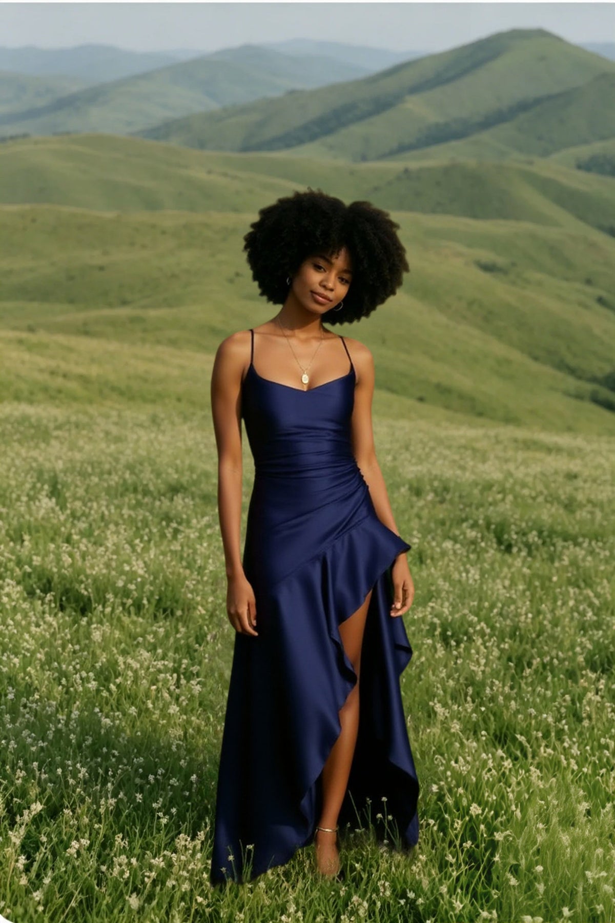 Backless Satin Dress