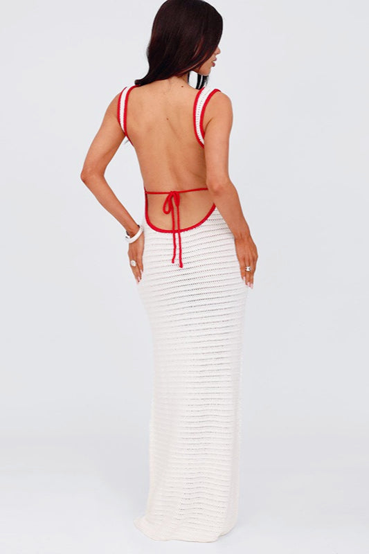 Sultry Sheer Knit Slip Dress - View 7