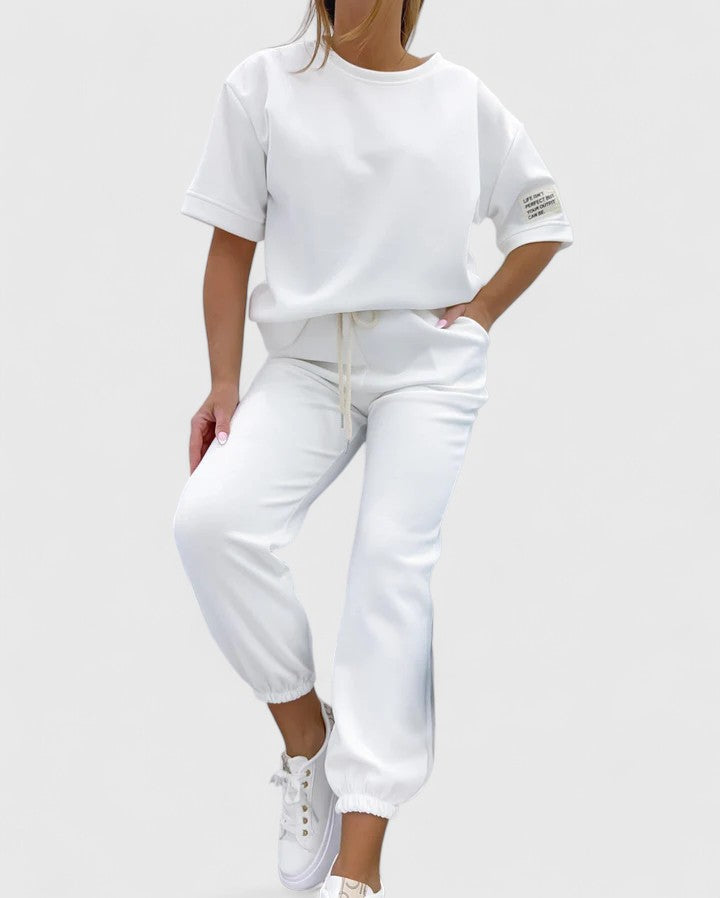 Short Sleeve Tee and Drawstring Jogger Two Piece Set 8