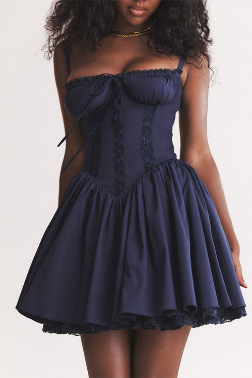Summer Dream Tie-Back Lace Mini Dress - View 5