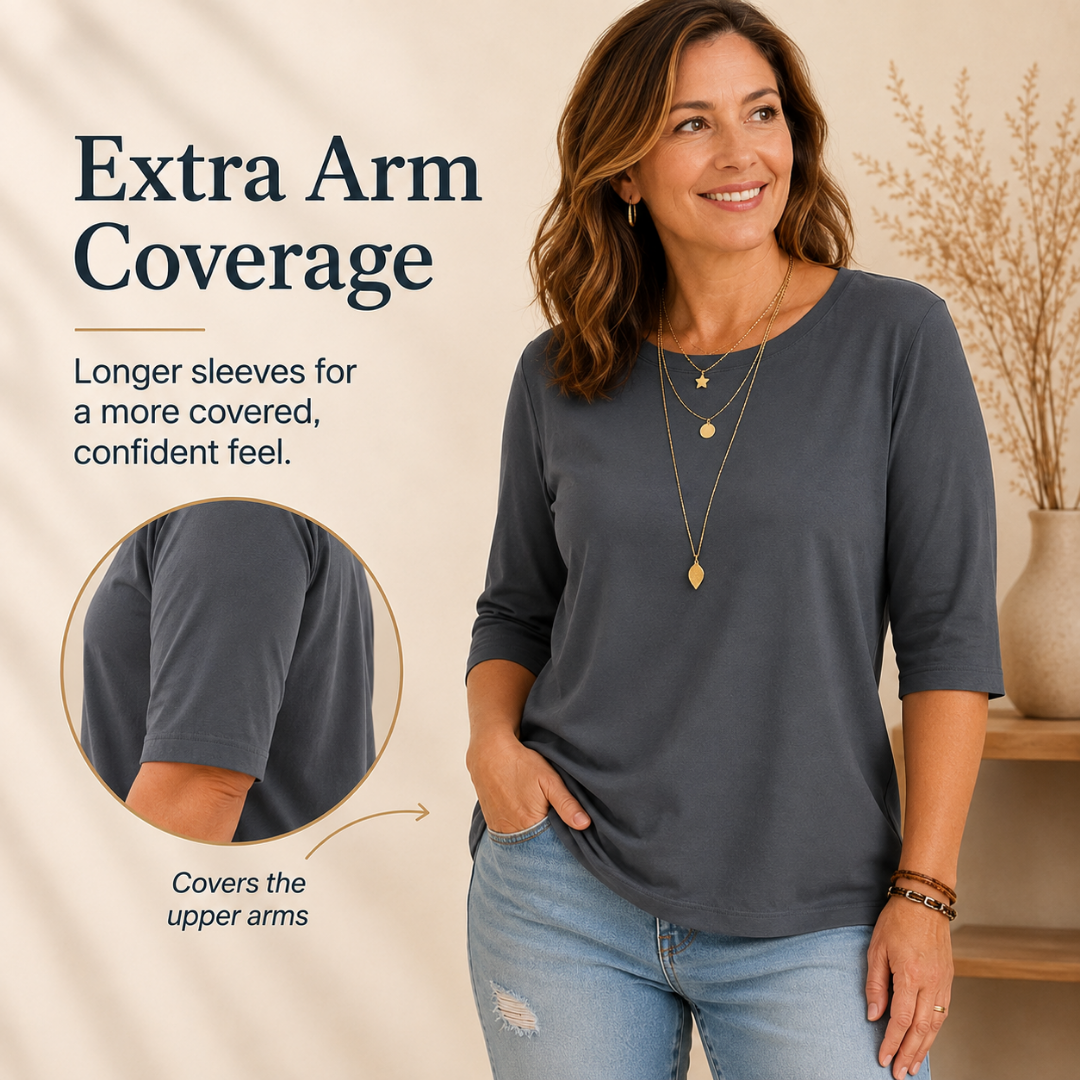 Round Neck Half Sleeve Drop Shoulder Tee 6