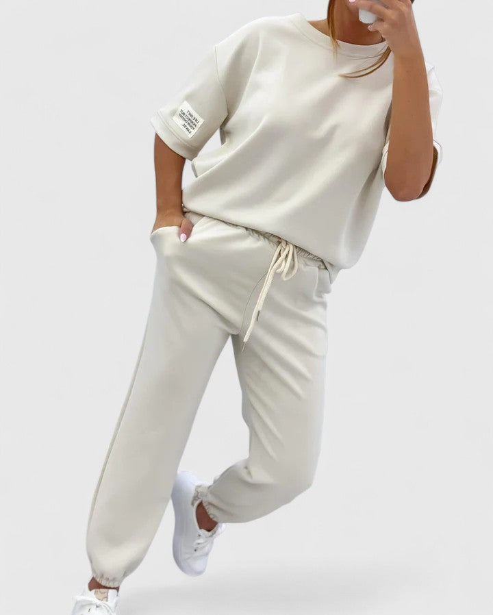Short Sleeve Tee and Drawstring Jogger Two Piece Set 4