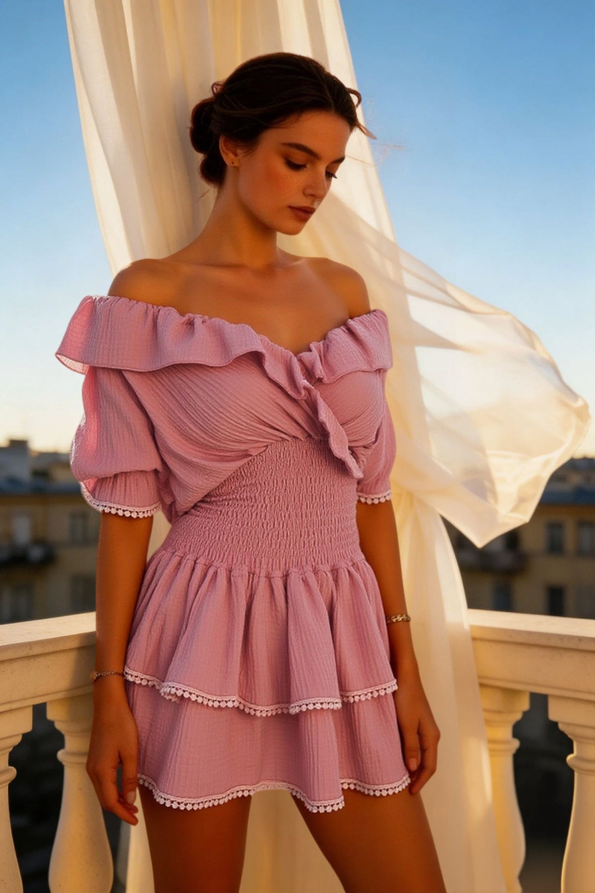 Off-the-Shoulder Mini Dress