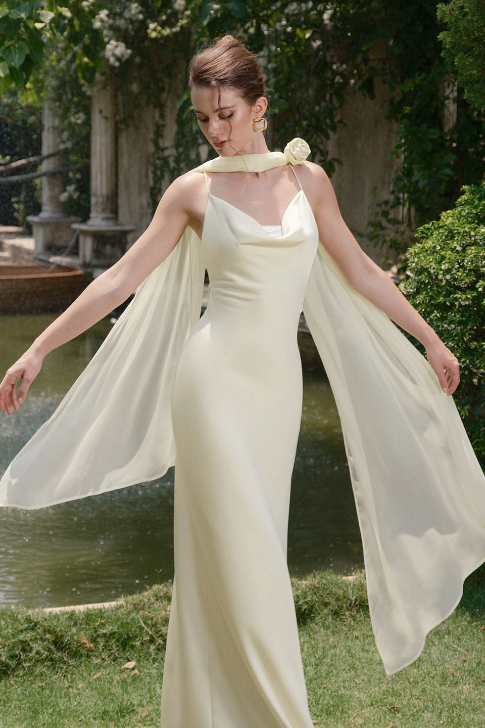 Vintage Washed Satin Dress