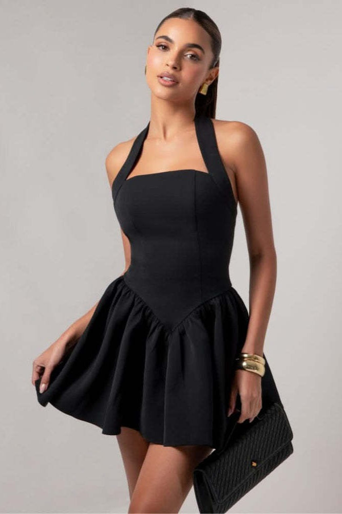 Satin Cowl Neck Long Sleeve Slip Midi Dress - View 7