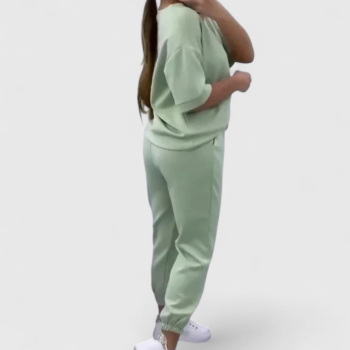 Short Sleeve Tee and Drawstring Jogger Two Piece Set 7