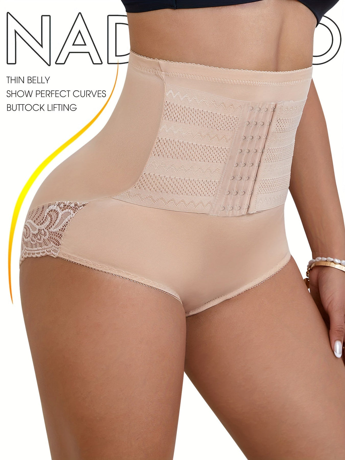 High Waist Hook Closure Waist Trainer Shaping Briefs 7