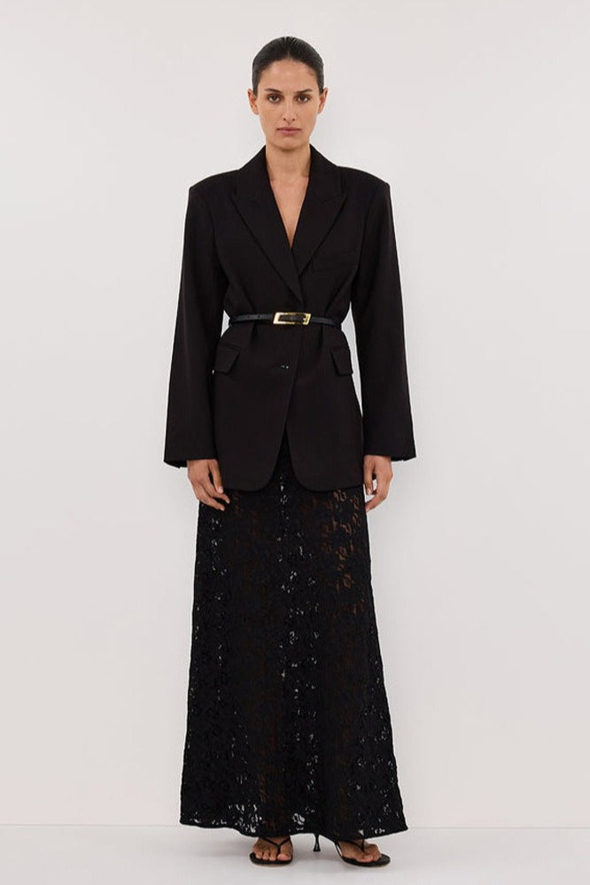 Sheer Lace Bodycon Maxi Skirt