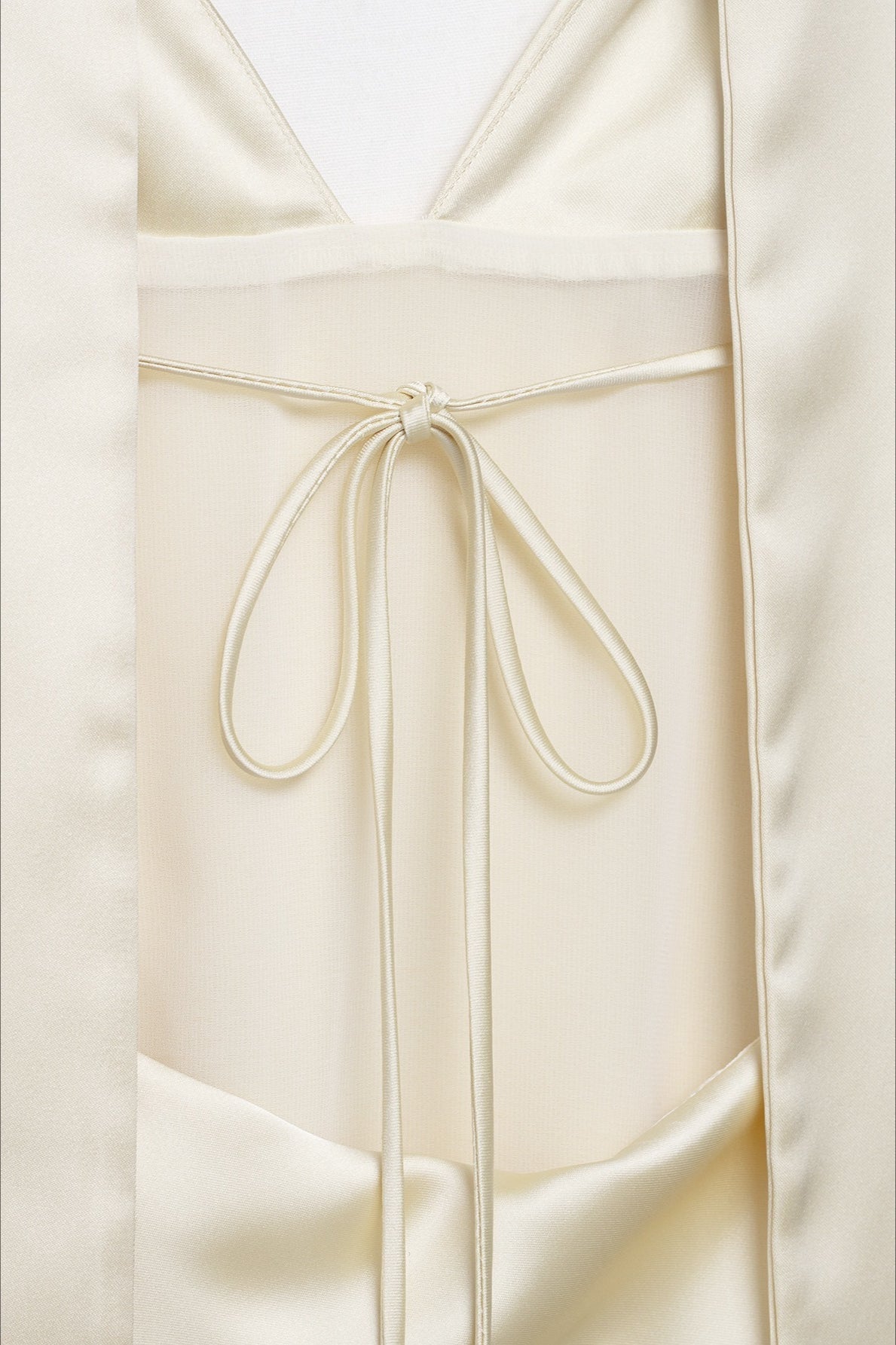 Halter Satin Sash Silk Dress - View 3