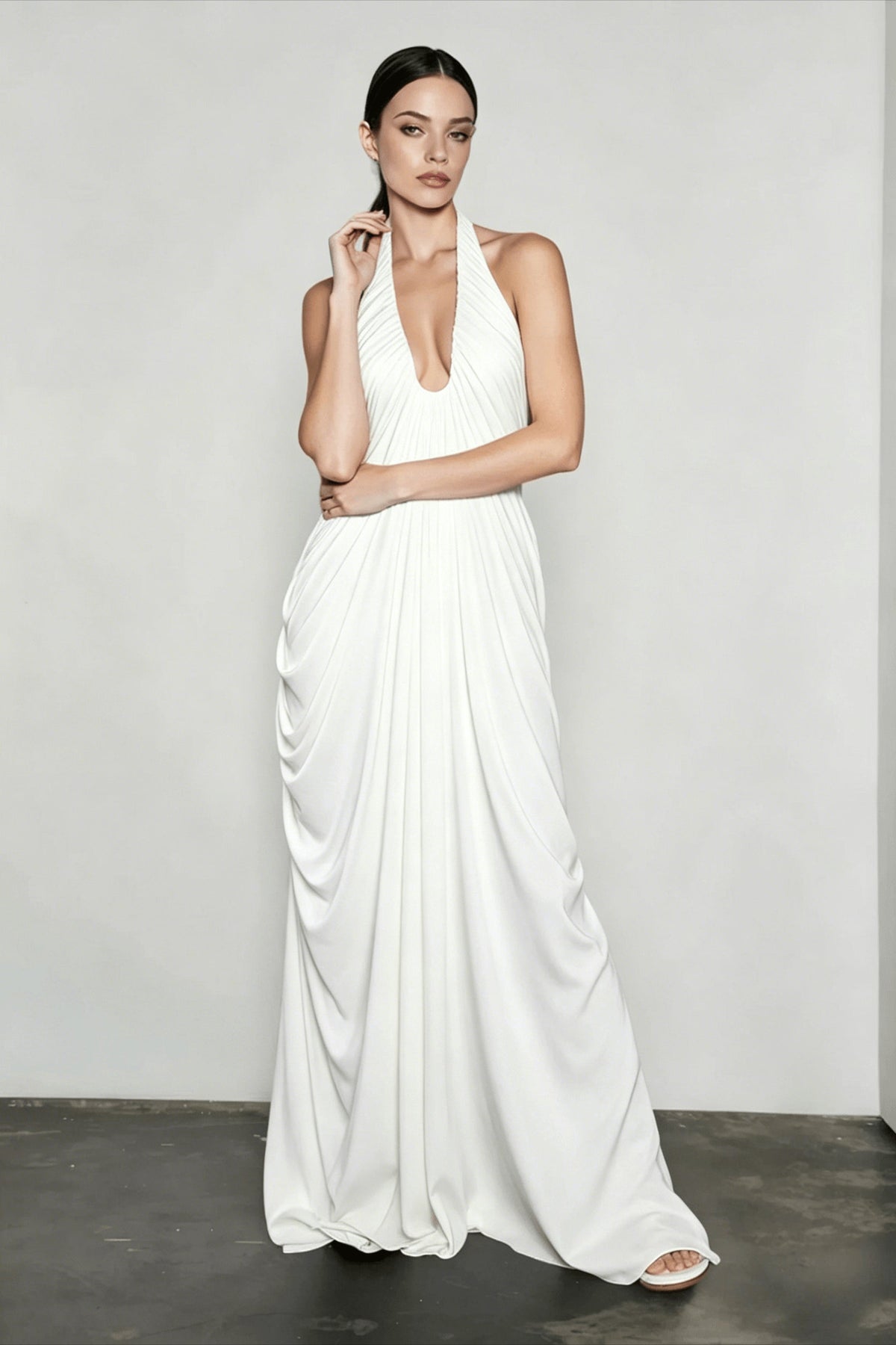 Backless Sheer Mesh Dress
