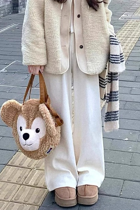 Fleece Lined Relaxed Knit Pants