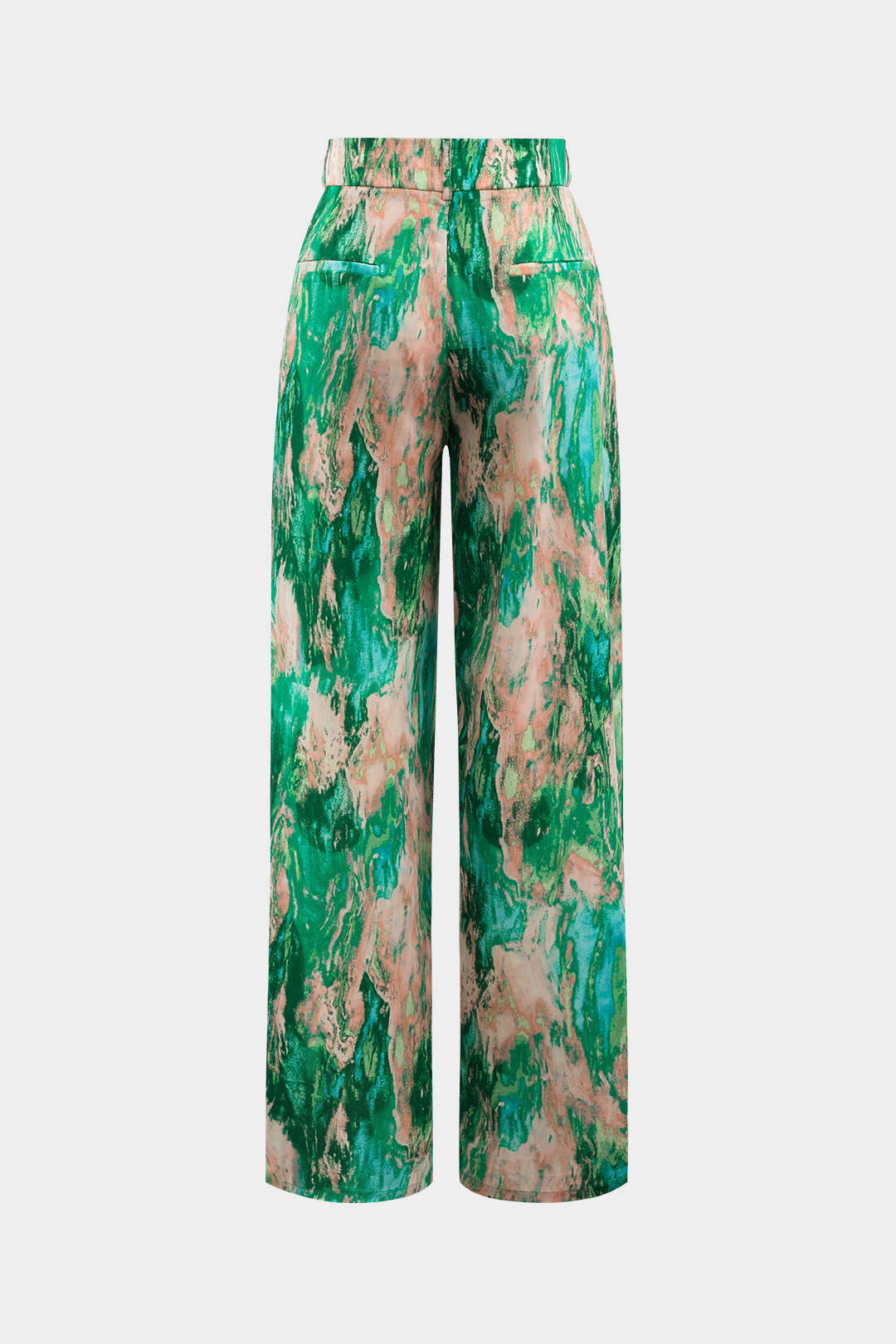Marble Print High Waist Wide Leg Trousers 6