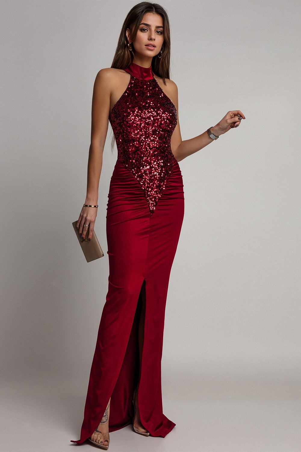 Bodycon Sequin Midi Dress