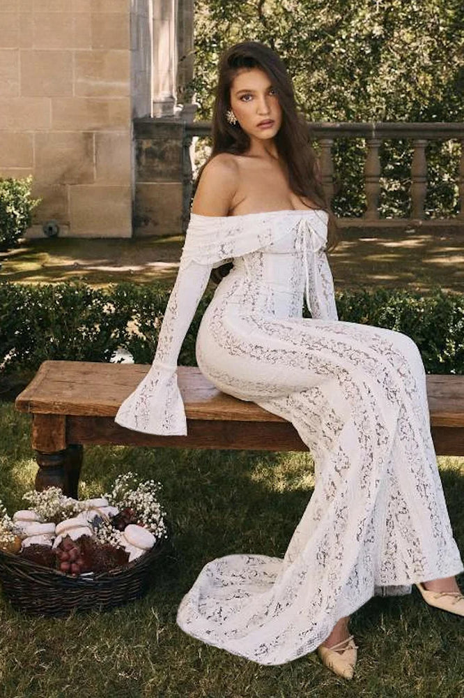 Backless Mesh Patchwork Maxi Dress - View 4