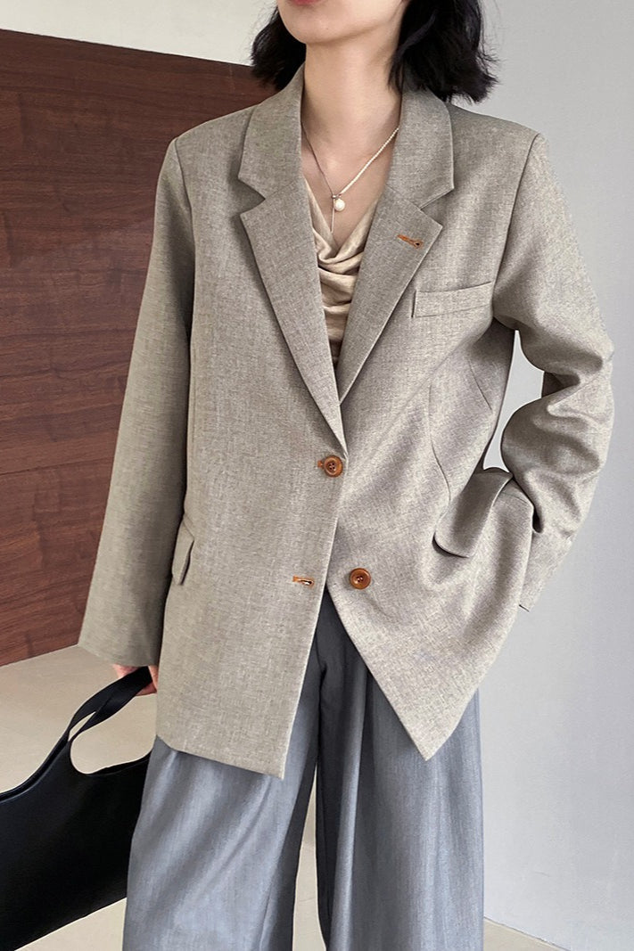 Elevated Peak Lapel Blazer
