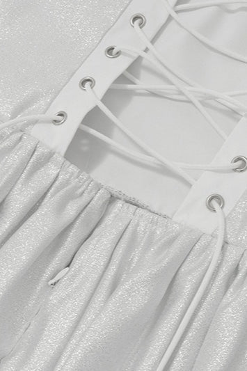 Sequin Strapless Corset Tiered Ruffle Tutu Mini Party Dress - View 5