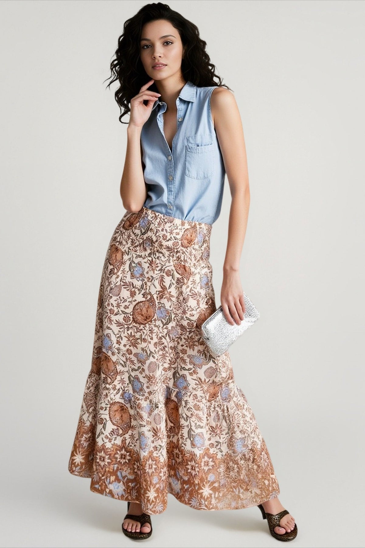 Print Boho Vacation Skirt