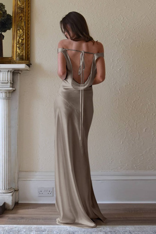 Satin Cowl Neck Slip Maxi Dress - View 2