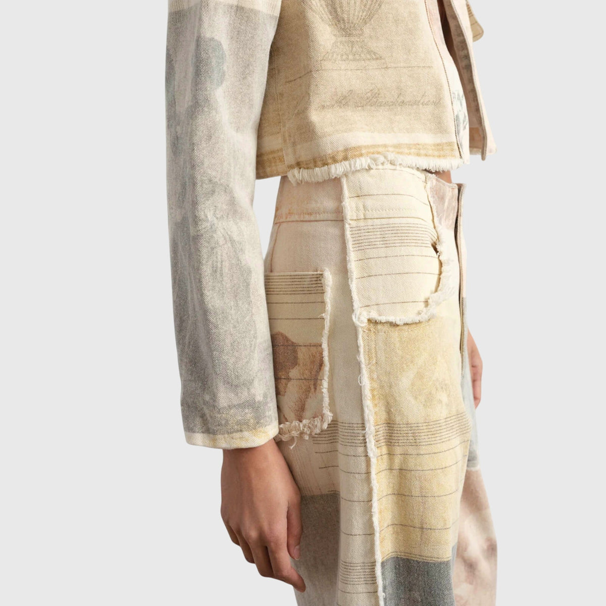 Photo Print Wide Leg Jeans 5