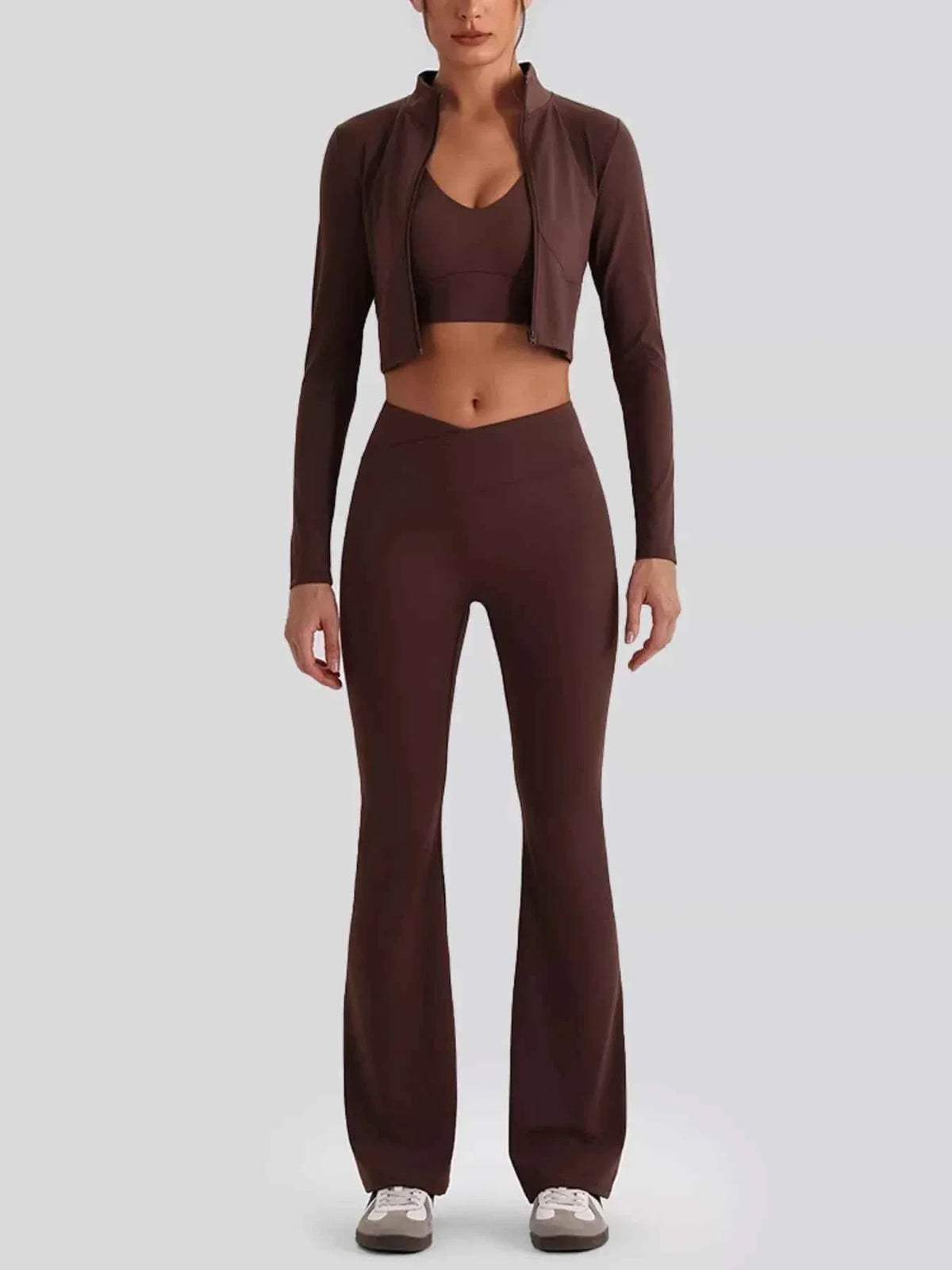 Seamless Criss-Cross V-Neck Tank and Leggings Active Set