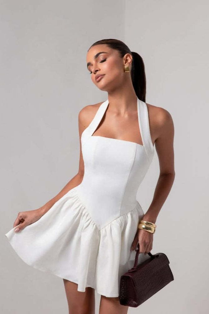 Satin Cowl Neck Long Sleeve Slip Midi Dress - View 13