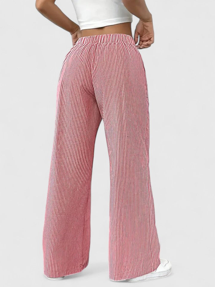 High Waist Striped Wide Leg Pants 5