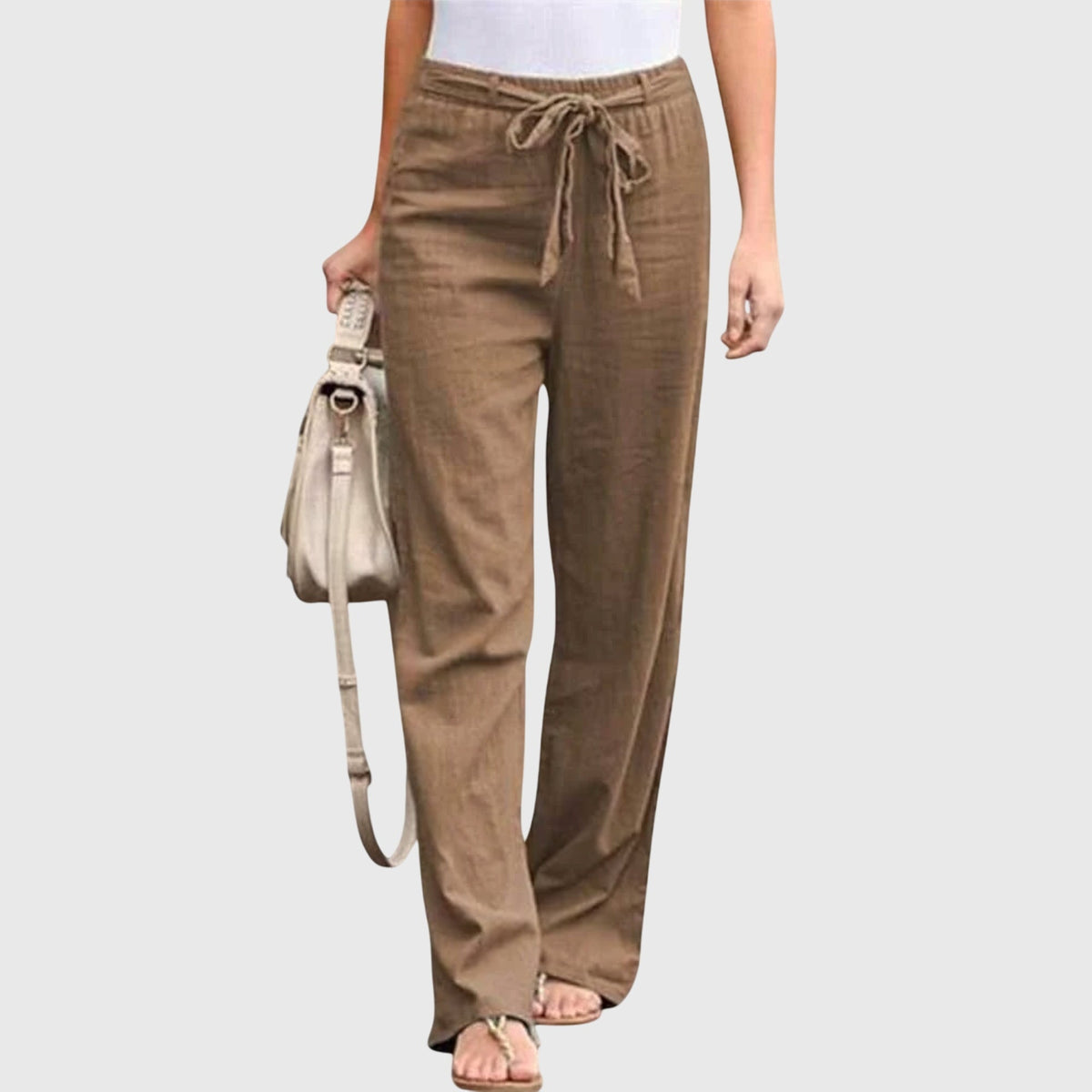 Belted High Waist Wide Leg Pants 6