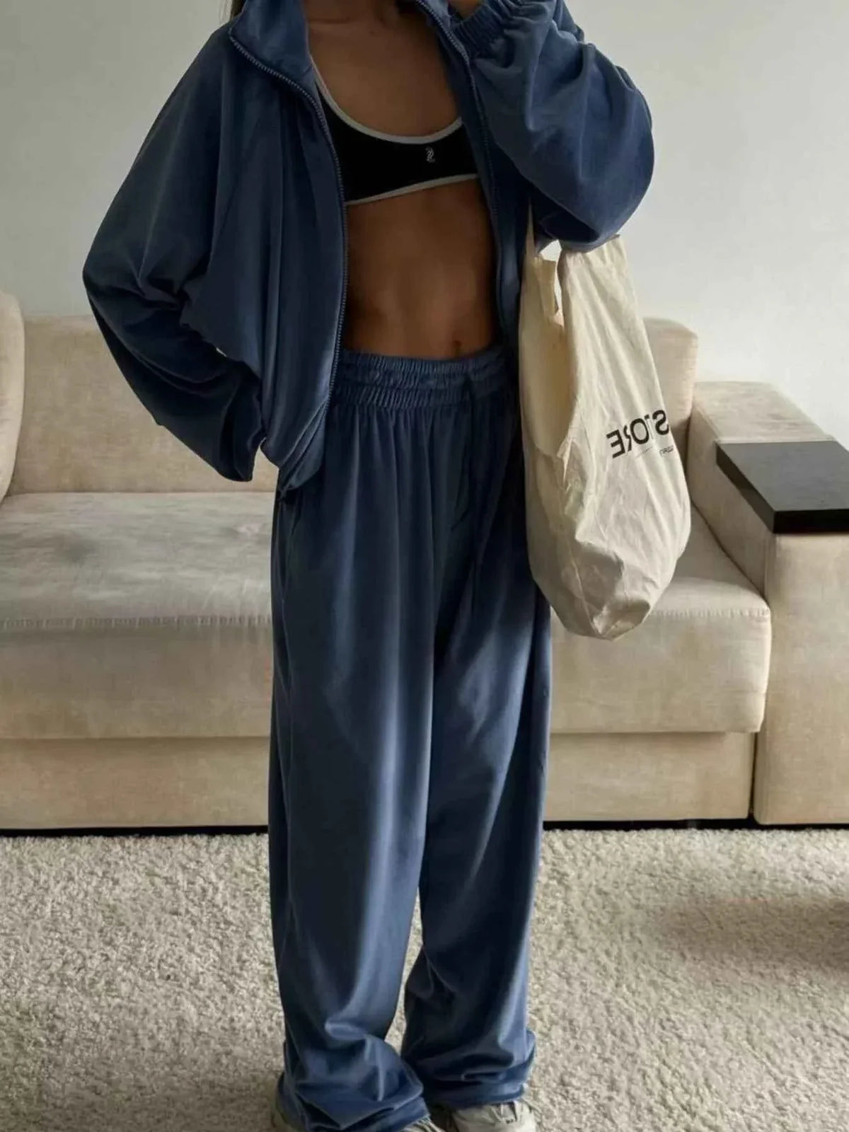 Zip-Up Hoodie and Joggers Set