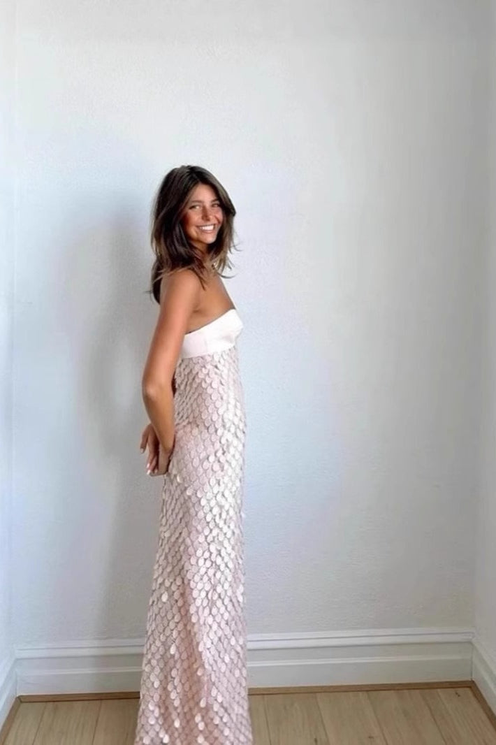 Sequin Strapless Sweetheart Paillette Maxi Party Dress - View 2