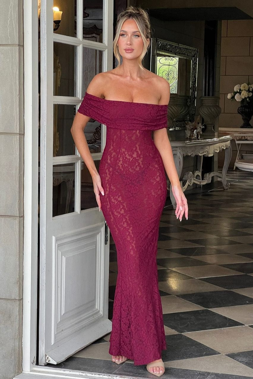 Floral Lace Backless Lace Dress - View 14