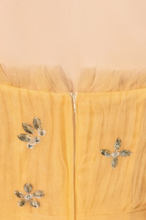 Tulle Spaghetti Strap Square Neck Tiered Ruffle Maxi Prom Dress - View 9