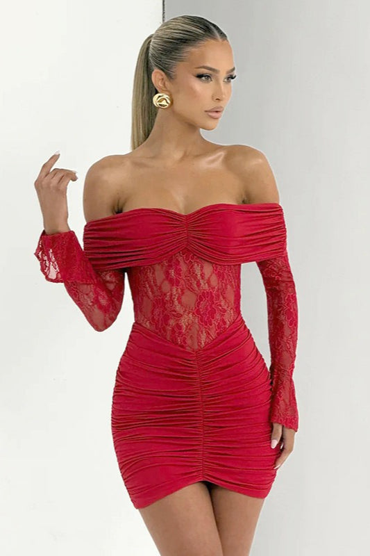 Lace Bodycon Mini Dress